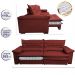 Sofá Retrátil, Reclinável Molas Ensacada Cama inBox Botonê 2,92m Espuma Viscoelástico Suede Vermelho