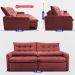 Sofá Sem Caixa Retrátil 1,80m SoftGel Celeste Velusoft Vermelho Cama inBox