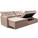 Sofá Sem Caixa Retrátil Baú 1,60m Cama inBox Secret Suede Velusoft Bege 