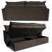 Sofá Sem Caixa Retrátil Baú 1,60m Cama inBox Secret Suede Velusoft Café 