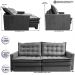Sofá Sem Caixa Retrátil Baú 1,60m Cama inBox Secret Suede Velusoft Cinza 