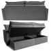 Sofá Sem Caixa Retrátil Baú 1,60m Cama inBox Secret Suede Velusoft Cinza 