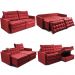 Sofá Sem Caixa Retrátil Baú 1,60m Cama inBox Secret Suede Velusoft Vermelho