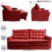 Sofá Sem Caixa Retrátil Baú 1,60m Cama inBox Secret Suede Velusoft Vermelho