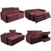 Sofá Sem Caixa Retrátil Baú 1,60m Cama inBox Secret Suede Velusoft Vinho 