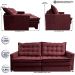 Sofá Sem Caixa Retrátil Baú 1,60m Cama inBox Secret Suede Velusoft Vinho 