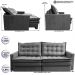 Sofá Sem Caixa Retrátil Baú 1,80m Cama inBox Secret Suede Velusoft Cinza 
