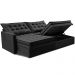 Sofá Sem Caixa Retrátil Baú 1,80m Cama inBox Secret Suede Velusoft Preto 