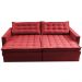 Sofá Sem Caixa Retrátil Baú 1,80m Cama inBox Secret Suede Velusoft Vermelho 