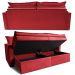 Sofá Sem Caixa Retrátil Baú 1,80m Cama inBox Secret Suede Velusoft Vermelho 