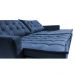 Sofá Sem Caixa Retrátil Baú 2,00m Cama inBox Secret Suede Velusoft Azul 