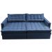 Sofá Sem Caixa Retrátil Baú 2,00m Cama inBox Secret Suede Velusoft Azul 