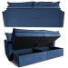 Sofá Sem Caixa Retrátil Baú 2,00m Cama inBox Secret Suede Velusoft Azul 