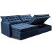 Sofá Sem Caixa Retrátil Baú 2,00m Cama inBox Secret Suede Velusoft Azul 