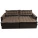 Sofá Sem Caixa Retrátil Baú 2,00m Cama inBox Secret Suede Velusoft Café 