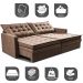 Sofá Sem Caixa Retrátil Baú 2,00m Cama inBox Secret Suede Velusoft Castor 