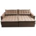 Sofá Sem Caixa Retrátil Baú 2,00m Cama inBox Secret Suede Velusoft Castor 