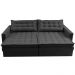 Sofá Sem Caixa Retrátil Baú 2,00m Cama inBox Secret Suede Velusoft Preto 