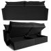 Sofá Sem Caixa Retrátil Baú 2,00m Cama inBox Secret Suede Velusoft Preto 
