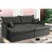 Sofá Sem Caixa Retrátil Reclinável 2,35m Cama inBox Versátil com Pillow Top e Molas Velusoft Cinza