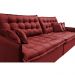 Sofá Sem Caixa Retrátil Reclinável 2,35m Cama inBox Versátil com Pillow Top e Molas Velusoft Vermelho