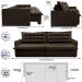 Sofá Sem Caixa Retrátil Reclinável 2,95m Cama inBox Versátil com Pillow Top e Molas Velusoft Café
