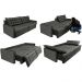 Sofá Sem Caixa Retrátil Reclinável 2,95m Cama inBox Versátil com Pillow Top e Molas Velusoft Cinza