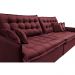 Sofá Sem Caixa Retrátil Reclinável 2,95m Cama inBox Versátil com Pillow Top e Molas Velusoft Vinho