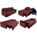 Sofá Sem Caixa Retrátil Reclinável 2,95m Cama inBox Versátil com Pillow Top e Molas Velusoft Vinho