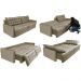 Sofá Sem Caixa Retrátil e Reclinável 1,55m Cama inBox Versátil Suede Velusoft Bege