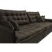 Sofá Sem Caixa Retrátil e Reclinável 1,55m Cama inBox Versátil Suede Velusoft Café