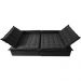 Sofá Sem Caixa Retrátil e Reclinável 1,55m Cama inBox Versátil Suede Velusoft Preto