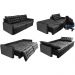 Sofá Sem Caixa Retrátil e Reclinável 1,55m Cama inBox Versátil Suede Velusoft Preto