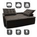 Sofá Sem Caixa Retrátil e Reclinável 1,65m Cama inBox Studio Suede Velusoft Café