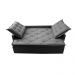 Sofá Sem Caixa Retrátil e Reclinável 1,65m Cama inBox Studio Suede Velusoft Cinza