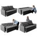 Sofá Sem Caixa Retrátil e Reclinável 1,65m Cama inBox Studio Suede Velusoft Cinza