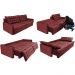 Sofá Sem Caixa Retrátil e Reclinável 1,75m Cama inBox Versátil Suede Velusoft Vermelho