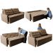 Sofá Sem Caixa Retrátil e Reclinável 1,85m Cama inBox Studio Suede Velusoft Castor