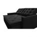 Sofá Sem Caixa Retrátil e Reclinável 1,85m Cama inBox Studio Suede Velusoft Preto