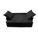 Sofá Sem Caixa Retrátil e Reclinável 1,85m Cama inBox Studio Suede Velusoft Preto