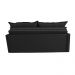 Sofá Sem Caixa Retrátil e Reclinável 1,85m Cama inBox Studio Suede Velusoft Preto
