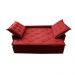 Sofá Sem Caixa Retrátil e Reclinável 1,85m Cama inBox Studio Suede Velusoft Vermelho