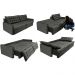 Sofá Sem Caixa Retrátil e Reclinável 1,95m Cama inBox Versátil Suede Velusoft Cinza