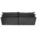 Sofá Sem Caixa Retrátil e Reclinável 1,95m Cama inBox Versátil Suede Velusoft Preto