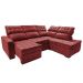 Sofá de Canto Direito 2,65x2,30m Retrátil e Reclinável com Molas Ensacadas Cama inBox Nobre Vermelho