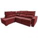 Sofá de Canto Esquerdo 2,65x2,30m Retrátil e Reclinável com Molas Ensacada Cama inBox Nobre Vermelho