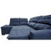 Sofá de Canto Esquerdo 2,65x2,30m Retrátil e Reclinável com Molas Ensacadas Cama inBox Nobre Azul