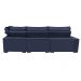 Sofá de Canto Retrátil e Reclinável Direito 3,00x2,36m Molas Cama inBox Espanha Velusoft Azul