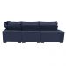 Sofá de Canto Retrátil e Reclinável Direito 3,40x2,36m Molas Cama inBox Espanha Velusoft Azul