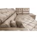 Sofá de Canto Retrátil e Reclinável Direito 3,40x2,36m Molas Cama inBox Espanha Velusoft Bege